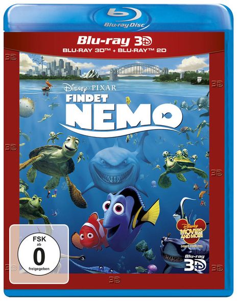 Findet Nemo (3D &amp; 2D Blu-ray), 2 Blu-ray Discs