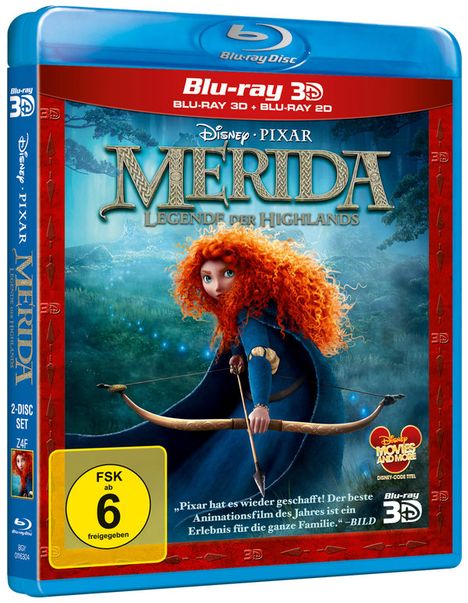 Merida - Legende der Highlands (3D &amp; 2D Blu-ray), 2 Blu-ray Discs