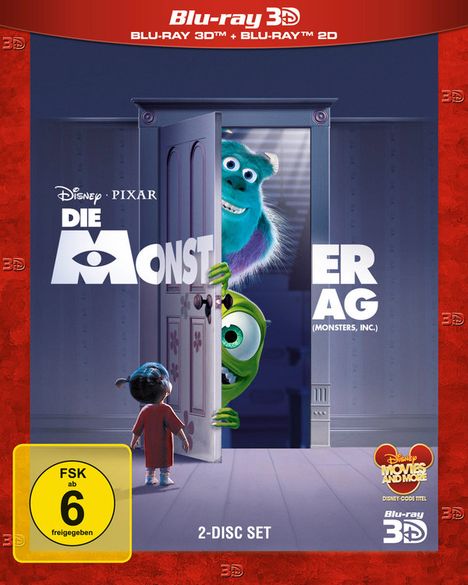 Die Monster AG (2D &amp; 3D Blu-ray), 2 Blu-ray Discs