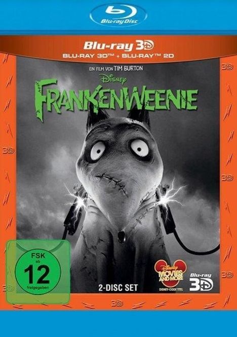 Frankenweenie (2D &amp; 3D Blu-ray), 2 Blu-ray Discs