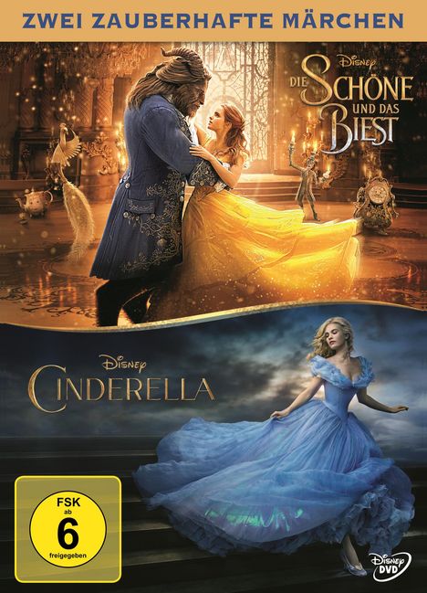 Die Schöne und das Biest (2017) / Cinderella (2015), 2 DVDs