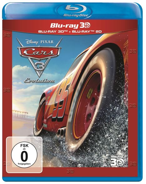 Cars 3: Evolution (3D &amp; 2D Blu-ray), 2 Blu-ray Discs