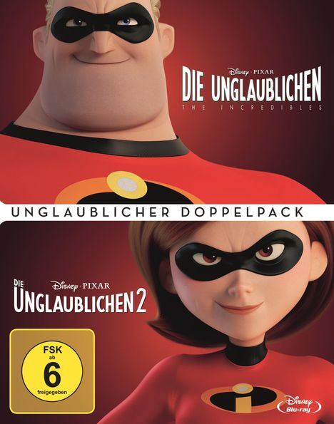 Die Unglaublichen 1 &amp; 2 (Blu-ray), 2 Blu-ray Discs