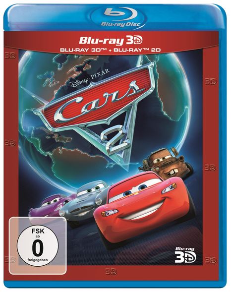 Cars 2 (3D &amp; 2D Blu-ray), 2 Blu-ray Discs
