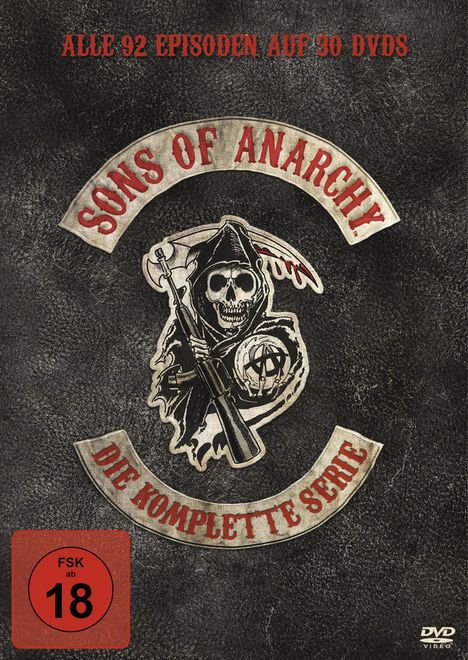 Sons of Anarchy (Komplette Serie), 30 DVDs