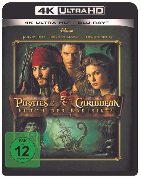 Pirates of the Caribbean - Fluch der Karibik 2 (Ultra HD Blu-ray &amp; Blu-ray), 1 Ultra HD Blu-ray und 1 Blu-ray Disc