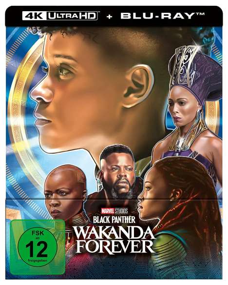 Black Panther: Wakanda Forever (Ultra HD Blu-ray &amp; Blu-ray im Steelbook), 1 Ultra HD Blu-ray und 1 Blu-ray Disc