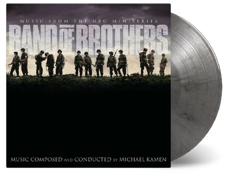 Michael Kamen (1948-2003): Filmmusik: Band Of Brothers (O.S.T.) (180g) (Limited-Numbered-Edition) (Silver/Black Marbled Vinyl), 2 LPs