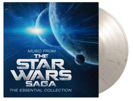 John Williams (geb. 1932): Filmmusik: Music From The Star Wars Saga - The Essential Collection (180g) (Limited Numbered Edition) (Stormtrooper: White &amp; Black Marbled Vinyl), 2 LPs