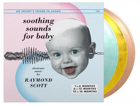 Raymond Scott (1908-1994): Soothing Sounds For Baby, Vol. 1-3 (180g) (Limited Numbered Edition) (LP1: Orange Marbled Vinyl/LP2: Yellow Marbled Vinyl/LP3: Light Blue Marbled Vinyl), 3 LPs