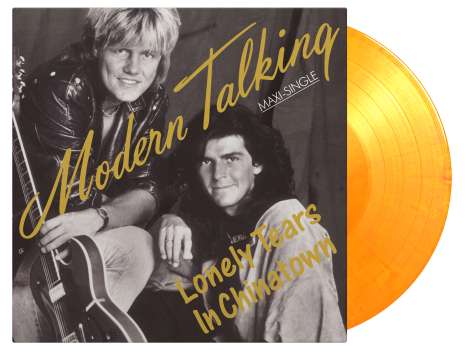 Modern Talking: Lonely Tears In Chinatown (180g) (Limited Numbered Edition) (Yellow &amp; Orange Marbled Vinyl), Single 12"