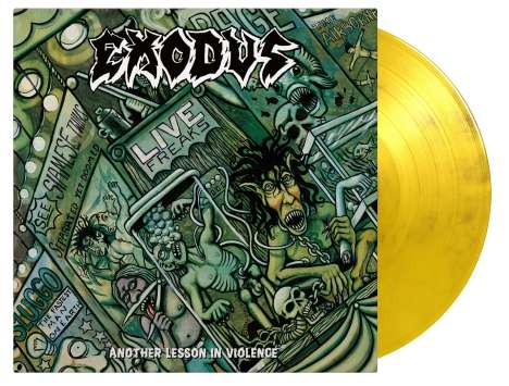 Exodus: Another Lesson In Violence (180g) (Limited Numbered Edition) (Yellow &amp; Black Marbled Vinyl), 2 LPs
