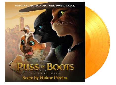 Filmmusik: Puss In Boots: Last Wish (180g) (Limited Numbered Edition) (Orange »Puss« Marbled Vinyl), LP