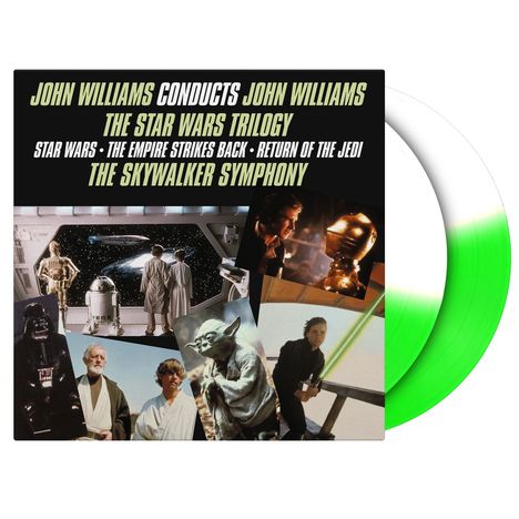 "JOHN WILLIAMS CONDUCTS JOHN WILLIAMS: THE STAR WARS TRILOGY. Verschiedene Szenen aus Star Wars mit Charakteren."