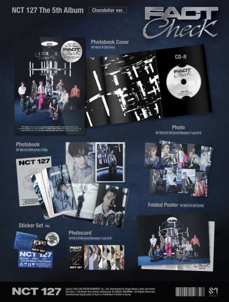 NCT 127: The 5th Album »Fact Check« (Chandelier Ver.), 1 CD und 1 Buch