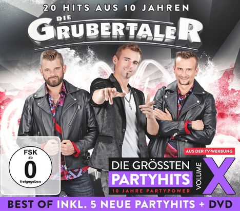 Die Grubertaler: Das Beste aus 10 Jahren Party:Vol.X (Deluxe-Edition), 1 CD und 1 DVD