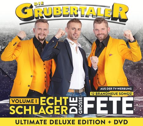 Die Grubertaler: Echt Schlager, die große Fete Vol. 1(Deluxe Edition), 1 CD und 1 DVD