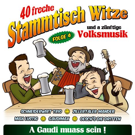 Unterhaltungsmusik/Schlager/Instrumental: 40 freche Stammtisch-Witze Folge 4, CD