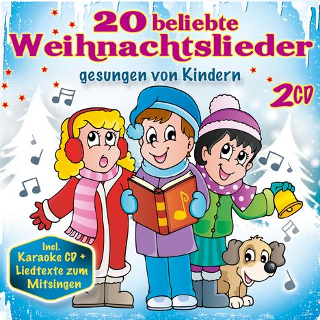 20 beliebte Weihnachtslieder gesungen  von Kindern, 2 CDs