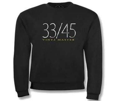 Sweatshirt: Vinyl Master Clothing: 33/45 (Black/ Size L), T-Shirt