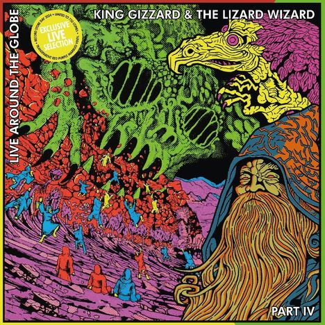 King Gizzard &amp; The Lizard Wizard: Live Around The Globe - Part IV (Limited Numbered Edition) (Transparent Red Purple Marble Vinyl), LP