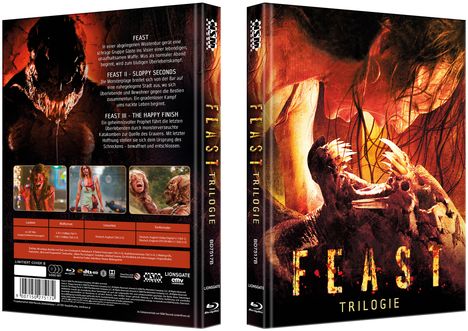 Feast Trilogie (Blu-ray im Mediabook), 3 Blu-ray Discs