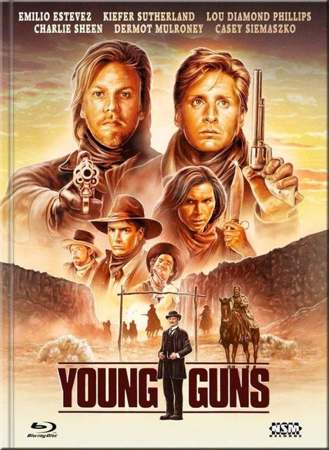 Young Guns (Blu-ray &amp; DVD im Mediabook), 1 Blu-ray Disc und 1 DVD