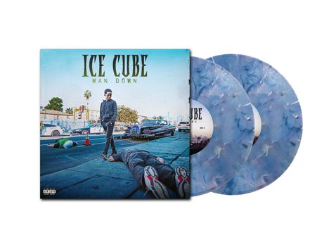 Ice Cube: Man Down (Limited Edition) (Blue With White Marble Vinyl), 2 LPs