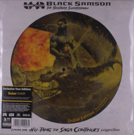 „Black Samson: The Bastard Swordsman“ oben. Illustration eines Kriegers mit Schwert und Drachenmotiv.