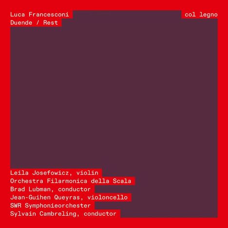 Luca Francesconi (geb. 1956): Violinkonzert "Duende. The dark Notes", CD