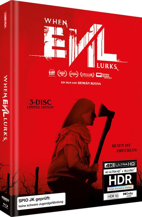 When Evil Lurks (Ultra HD Blu-ray & Blu-ray im Mediabook), 1 Ultra HD Blu-ray und 2 Blu-ray Discs