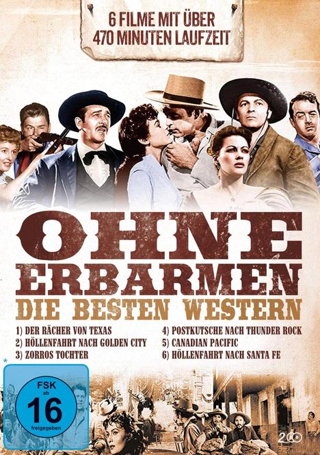 Ohne Erbarmen - Die besten Western (6 Filme auf 2 DVDs), 2 DVDs