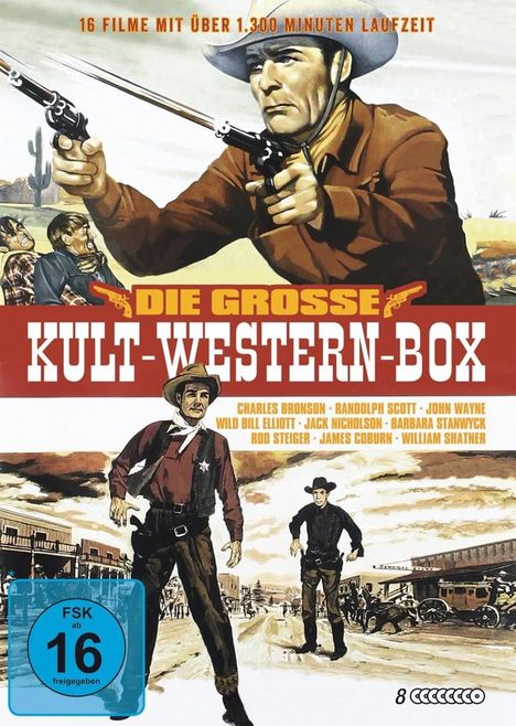 Die grosse Kult-Western-Box (16 Filme auf 8 DVDs), 8 DVDs