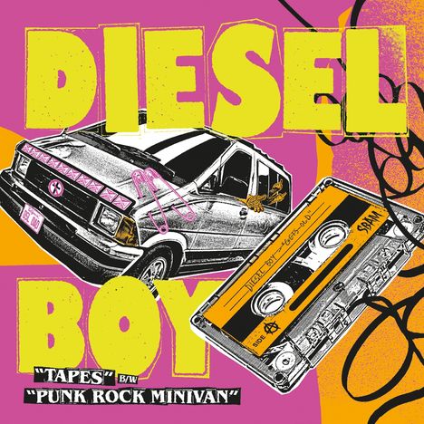 Diesel Boy: Tapes / Punk Rock Minivan (col. Vinyl), Single 7"