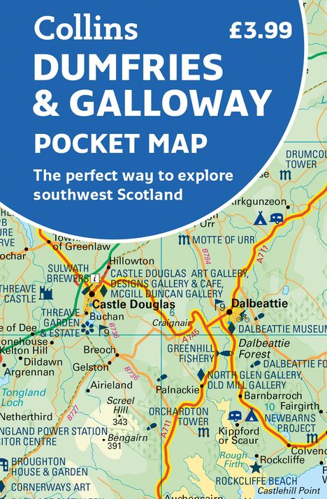Collins Maps: Dumfries & Galloway Pocket Map, Karten