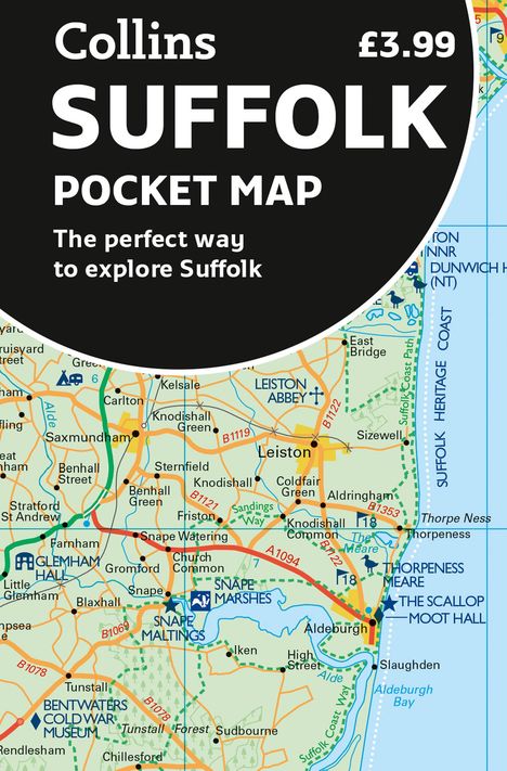 Collins Maps: Suffolk Pocket Map, Karten