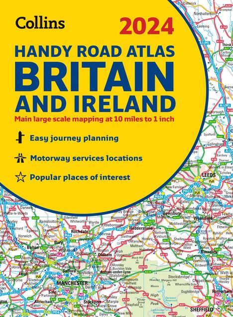 Collins: 2024 Collins Handy Road Atlas Britain and Ireland: A5 Spiral, Buch