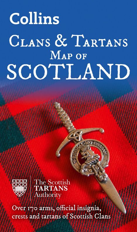 Collins: Collins Clans and Tartans Map of Scotland, Karten