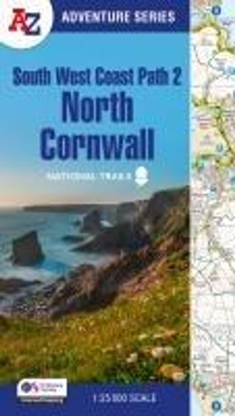 A-Z Maps: South West Coast Path 2 - North Cornwall, Buch