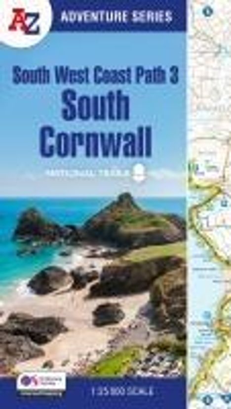 A-Z Maps: South West Coast Path 3 - South Cornwall, Buch