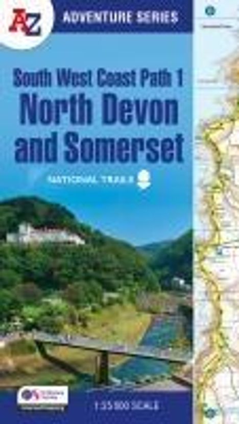 A-Z Maps: South West Coast Path 1 - North Devon &amp; Somerset, Buch