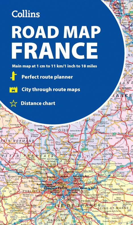 Collins Maps: Collins Road Map of France, Karten