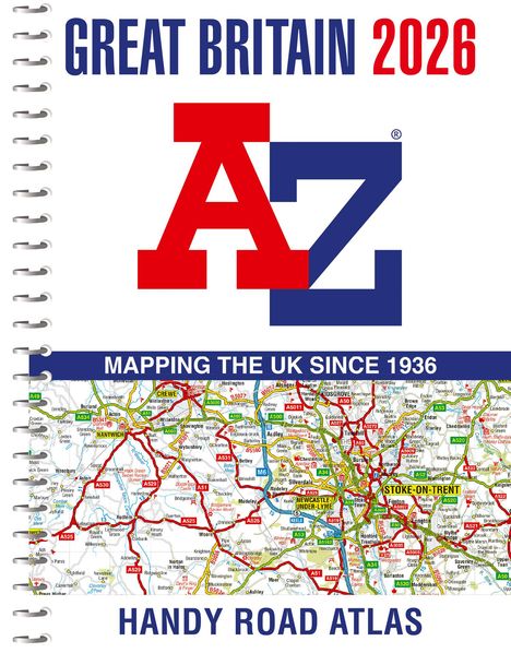 A-Z Maps: Great Britain A-Z Handy Road Atlas 2026 (A5 Spiral), Buch