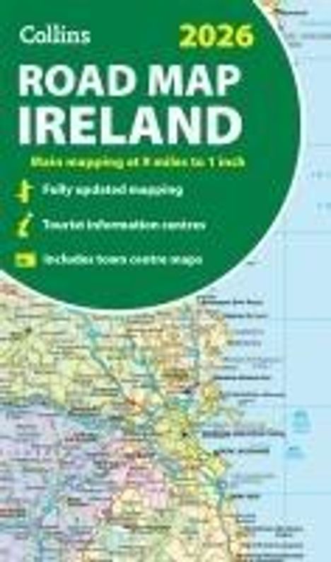 Collins Maps: 2026 Collins Road Map of Ireland, Karten