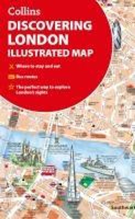 Collins Maps: Discovering London Illustrated Map, Karten