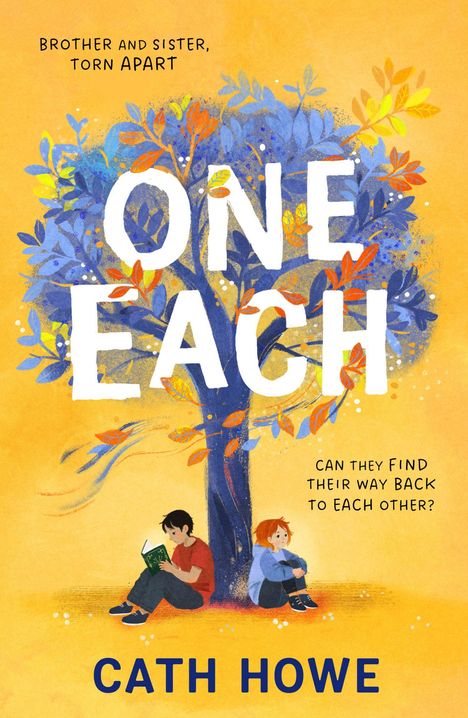 "BRoTHER AND SISTER, TORN APART. CAN THEY FIND THEIR WAY BACK TO EACH OTHER?" Ein Baum mit Kindern, Titel: ONE EACH.