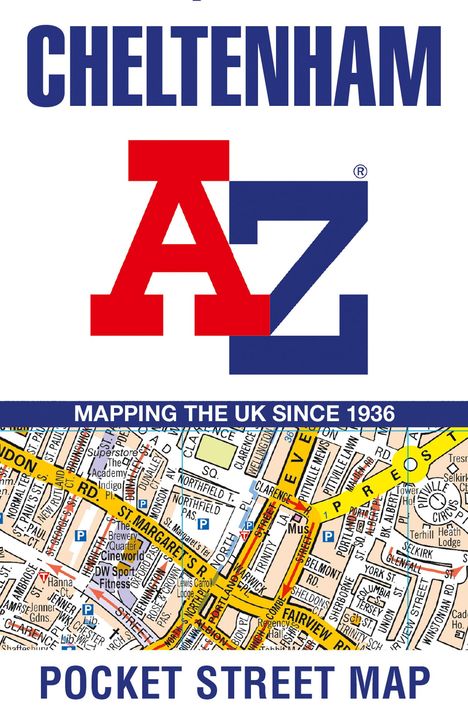 A-Z Maps: Cheltenham A-Z Pocket Street Map, Karten