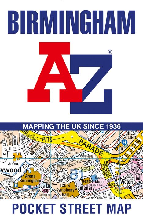 A-Z Maps: Birmingham A-Z Pocket Street Map, Karten