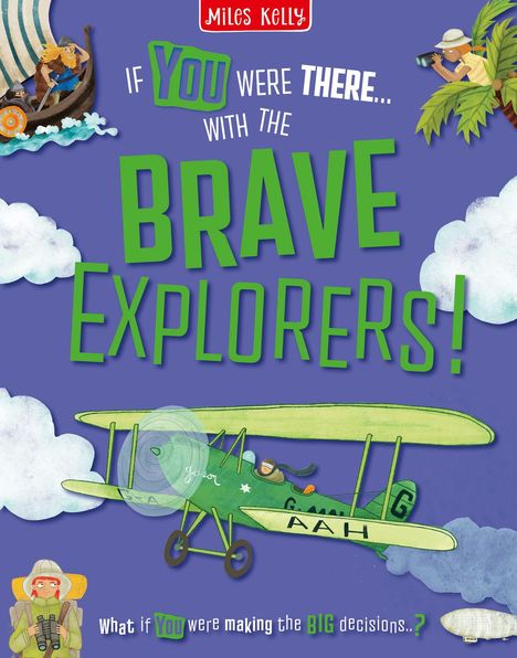 Auf violettem Hintergrund steht in grüner Schrift: "BRAVE EXPLORERS! Was wäre, wenn du die wichtigen Entscheidungen treffen würdest?"