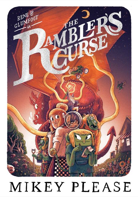"Rene & Glumfoot in The Rambler's Curse" von Mikey Please; Illustration von Figuren, Fantasie und Natur.